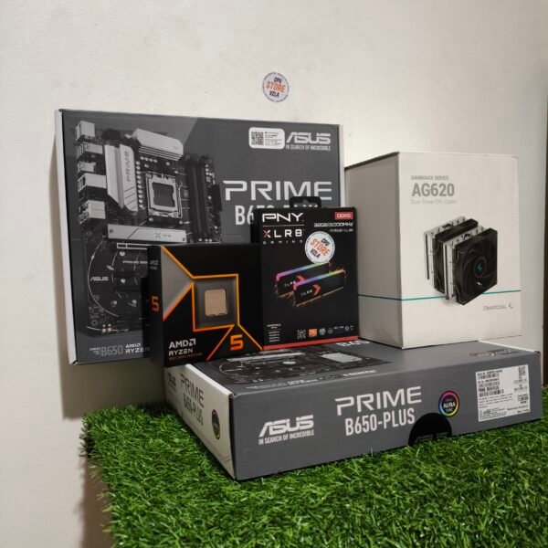 ASUS PRIME B650-PLUS ATX - AMD Ryzen 5 9600X - 32GB (2×16) RAM DDR5 6000 MHz - DeepCool GAMMAXX AG620 Cooler - (Bundle) - Image 2